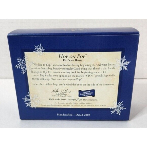 2003 Hallmark HOP ON POP Keepsake Ornament DR SEUSS 5th in Series - Picture 2 of 2